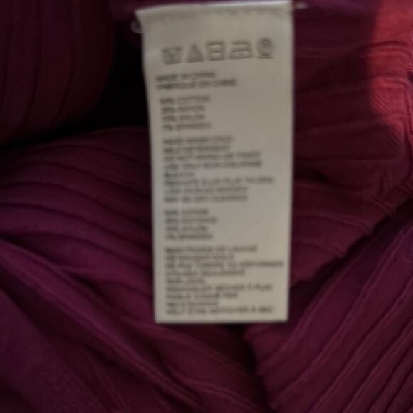 Free People Women's Skyline Raspberry Ribbed Front Slit Midi Skirt Sz L - Picture 8 of 9